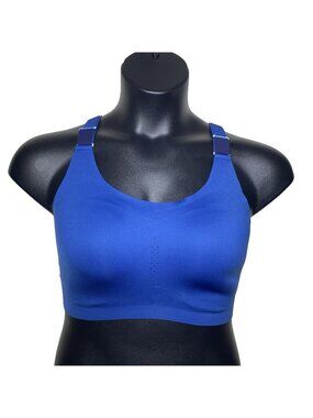 Brooks NWT 36E Dare Blue Ash Racerback 2.0 Sports Bra Wicking Adjustable